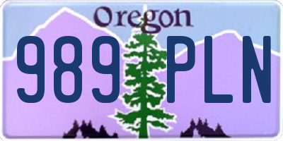 OR license plate 989PLN