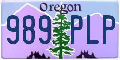OR license plate 989PLP