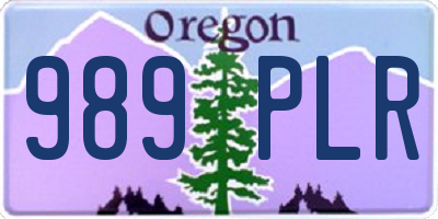OR license plate 989PLR