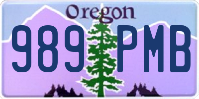 OR license plate 989PMB