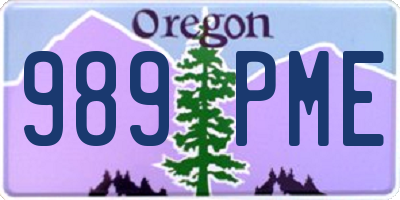 OR license plate 989PME
