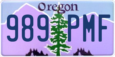 OR license plate 989PMF