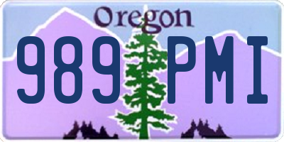 OR license plate 989PMI