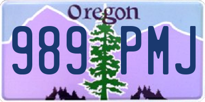 OR license plate 989PMJ