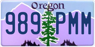 OR license plate 989PMM