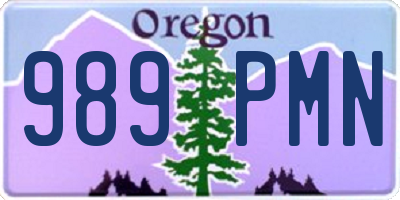 OR license plate 989PMN