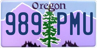 OR license plate 989PMU