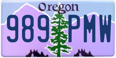 OR license plate 989PMW