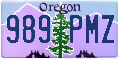 OR license plate 989PMZ