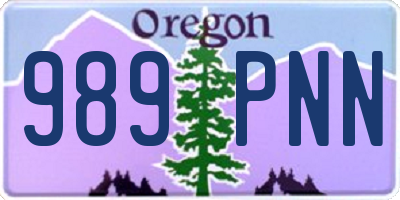 OR license plate 989PNN