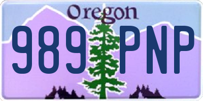 OR license plate 989PNP