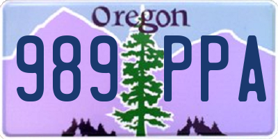OR license plate 989PPA