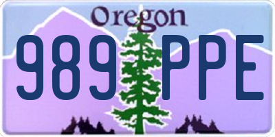 OR license plate 989PPE