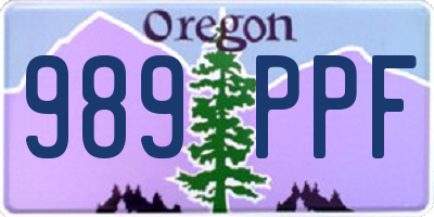 OR license plate 989PPF