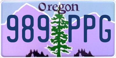 OR license plate 989PPG