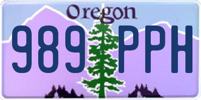 OR license plate 989PPH