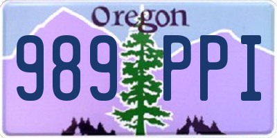 OR license plate 989PPI