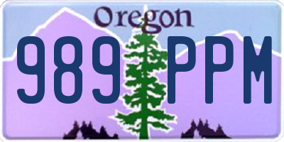 OR license plate 989PPM