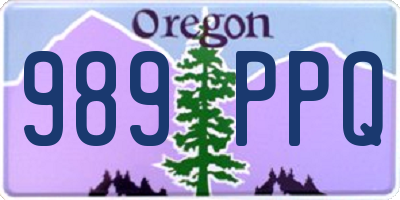 OR license plate 989PPQ