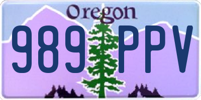 OR license plate 989PPV