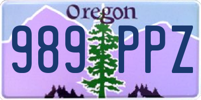 OR license plate 989PPZ