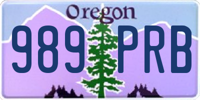 OR license plate 989PRB