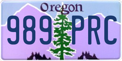 OR license plate 989PRC