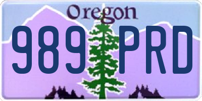 OR license plate 989PRD