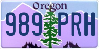 OR license plate 989PRH