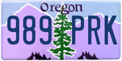 OR license plate 989PRK