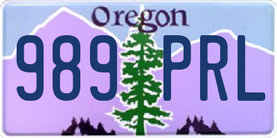 OR license plate 989PRL