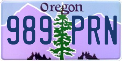 OR license plate 989PRN