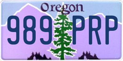 OR license plate 989PRP
