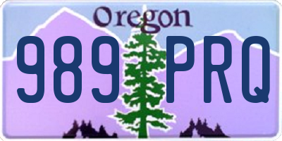 OR license plate 989PRQ