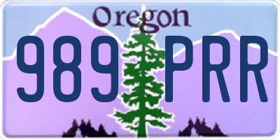 OR license plate 989PRR