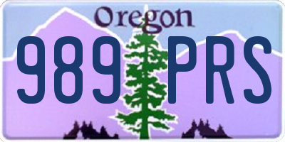 OR license plate 989PRS