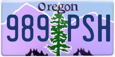 OR license plate 989PSH
