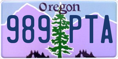 OR license plate 989PTA