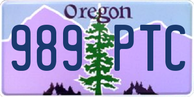 OR license plate 989PTC