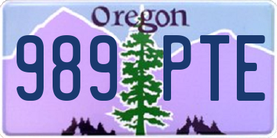 OR license plate 989PTE