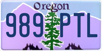 OR license plate 989PTL