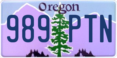 OR license plate 989PTN