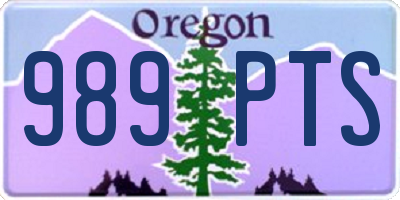OR license plate 989PTS