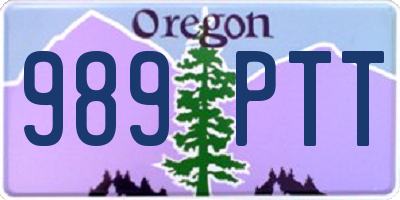 OR license plate 989PTT