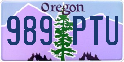 OR license plate 989PTU