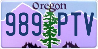 OR license plate 989PTV