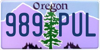 OR license plate 989PUL
