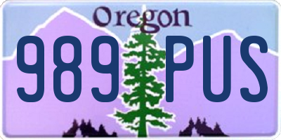 OR license plate 989PUS