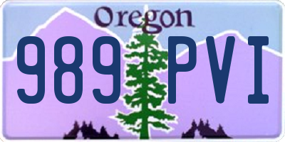 OR license plate 989PVI