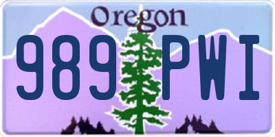 OR license plate 989PWI